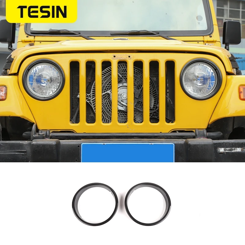 TESIN Lamp Hoods for Car Front Headlight Lamp Cover Decoration for Jeep Wrangler TJ 1997-2006 Car Exterior Accessories Styling
TESIN Lamp Hoods for Car Front Headlight Lamp Cover Decoration for Jeep Wrangler TJ 1997-2006 Car Exterior Accessories Styling