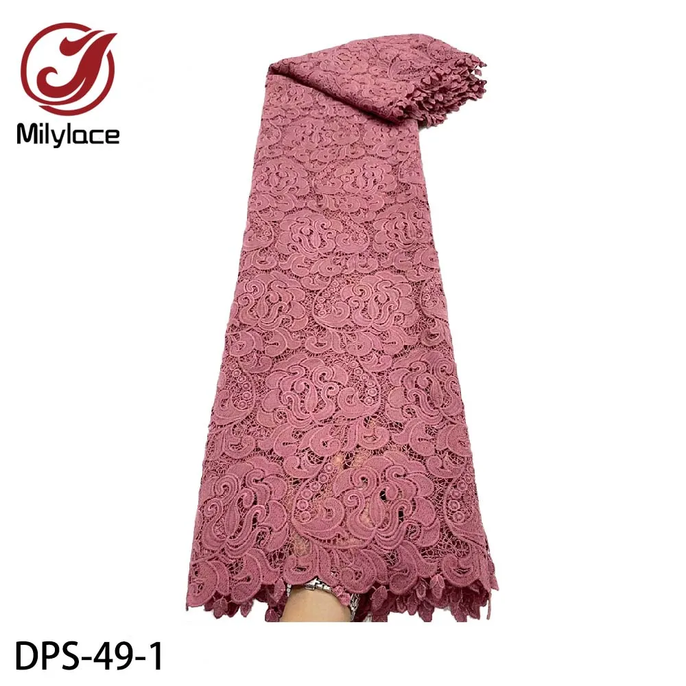 Milylace African Pure Color Guipure Lace Fabric 2021 High Quality Nigeria Cord Lace for Wedding Dress DPS-49
Milylace African Pure Color Guipure Lace Fabric 2021 High Quality Nigeria Cord Lace for Wedding Dress DPS-49