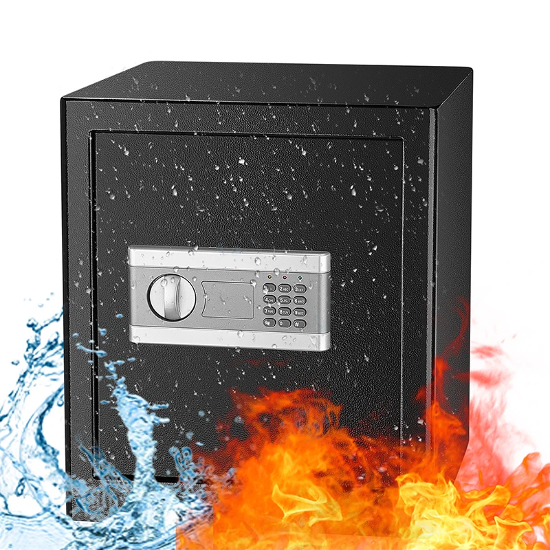 

1.53 Cub ElectrIc Digital Safe Cash Box Money Fireproof for Home Cash Jewelry Bank Steel Safes Password/key Security Locks Box