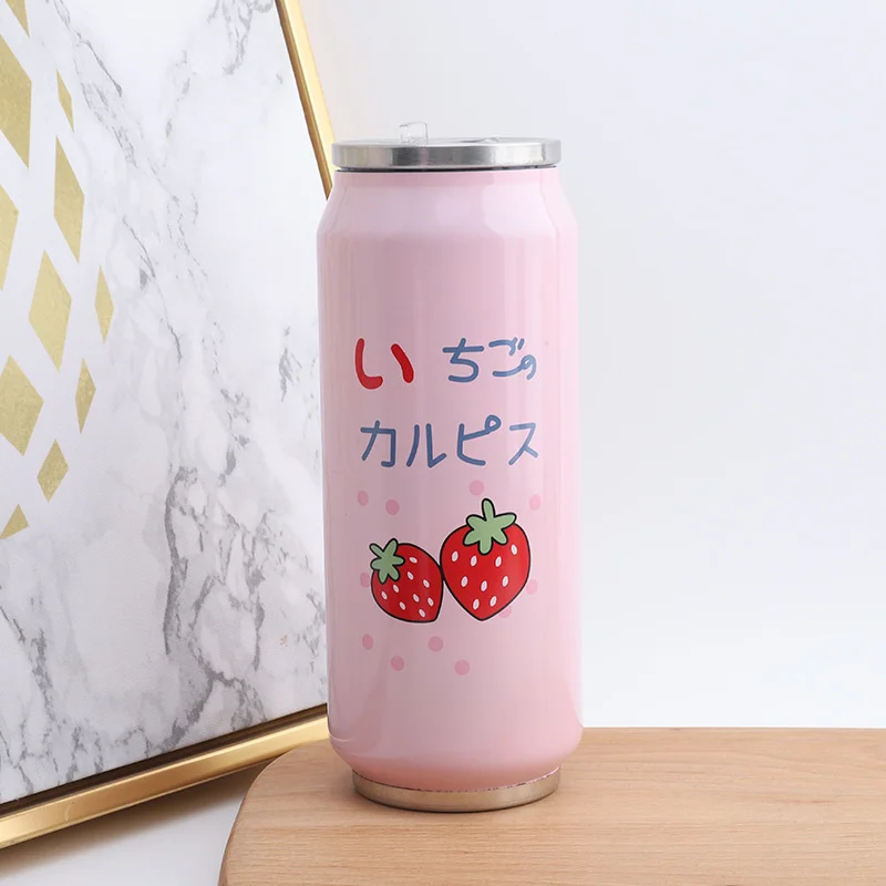 Cute Strawberry Insulated Water Bottle Stainless Steel Thermos Portable Wide Mouth Can Cup Travel Bottle 500ml
Cute Strawberry Insulated Water Bottle Stainless Steel Thermos Portable Wide Mouth Can Cup Travel Bottle 500ml