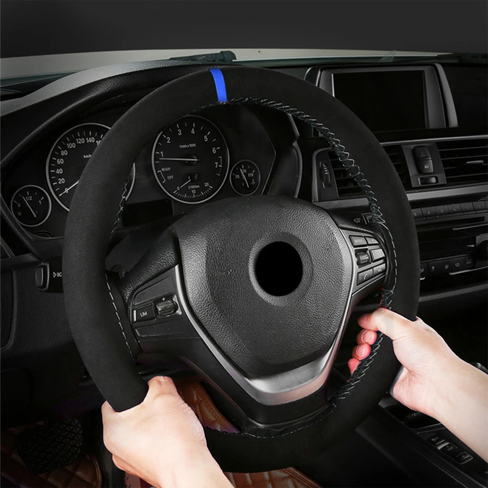 Accessory Steering Wheel Cover Car Parts Protector Replacement Set Sport Suede Universal Anti-Slip Black+Blue 15\"
Accessory Steering Wheel Cover Car Parts Protector Replacement Set Sport Suede Universal Anti-Slip Black+Blue 15\"