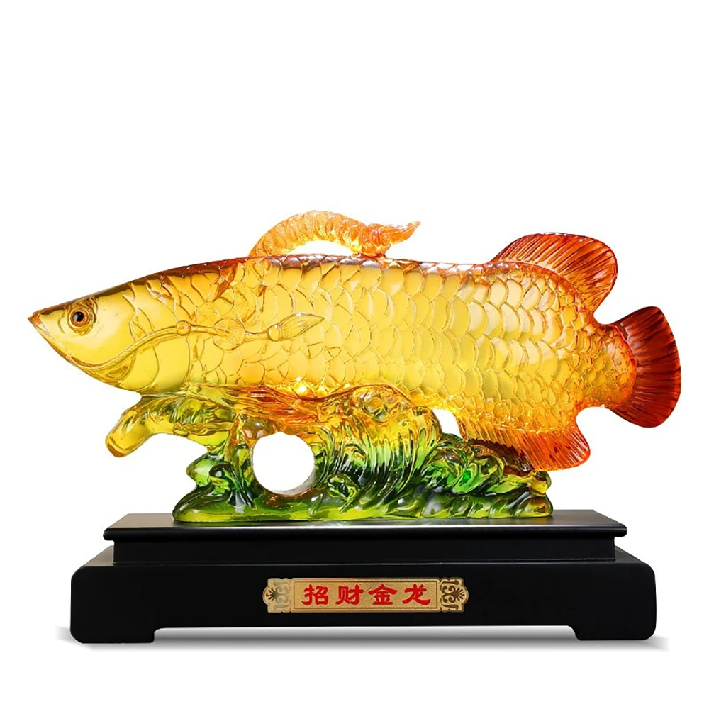 Chinese Style Lucky Fortune Wealth Mascot Golden Arowana Resin Fish Statue Home Decoration Housewarming Office Shop Opening Gift
Chinese Style Lucky Fortune Wealth Mascot Golden Arowana Resin Fish Statue Home Decoration Housewarming Office Shop Opening Gift