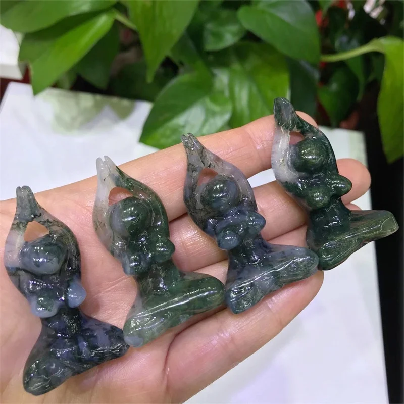 Natural Moss Agate Crystal Goddess Quartz Statue Carved Woman Yoga Sun Stone Gem Body Sculpture Energy Healing 1pcs
Natural Moss Agate Crystal Goddess Quartz Statue Carved Woman Yoga Sun Stone Gem Body Sculpture Energy Healing 1pcs