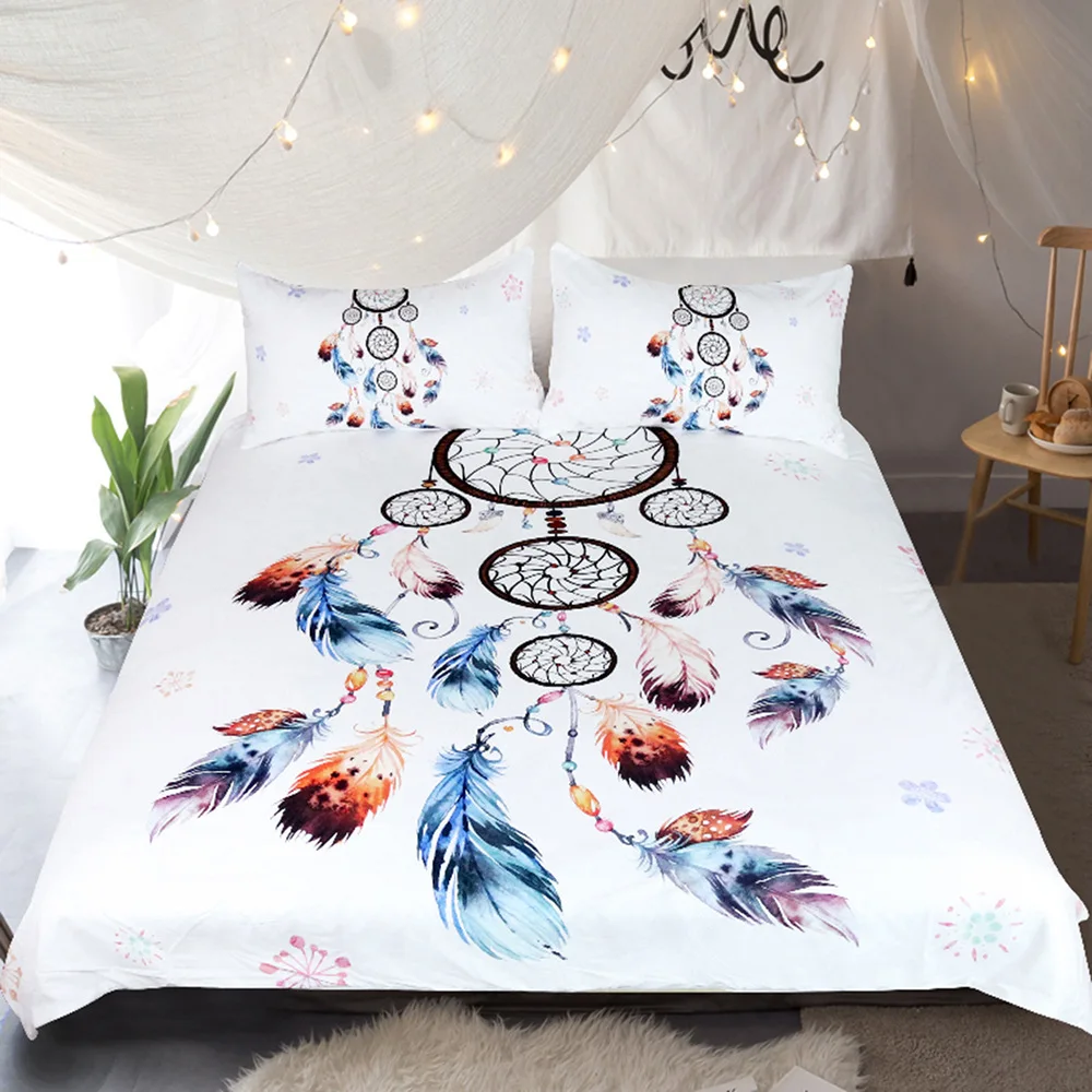 Five Rings Dreamcatcher Pattern High Quality Home Textile Quilt Cover with 2 Pillowcase 3D Printing Bedding 3 Pcs Set and Sheet
Five Rings Dreamcatcher Pattern High Quality Home Textile Quilt Cover with 2 Pillowcase 3D Printing Bedding 3 Pcs Set and Sheet