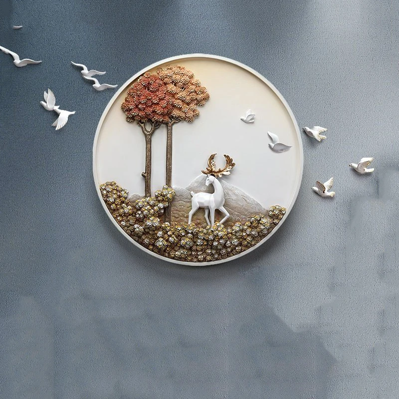 New Chinese Resin Deer Round Decorative Painting Wall Murals Home Livingroom Wall Hanging Craft Hotel Porch Wall Sticker Decor
New Chinese Resin Deer Round Decorative Painting Wall Murals Home Livingroom Wall Hanging Craft Hotel Porch Wall Sticker Decor