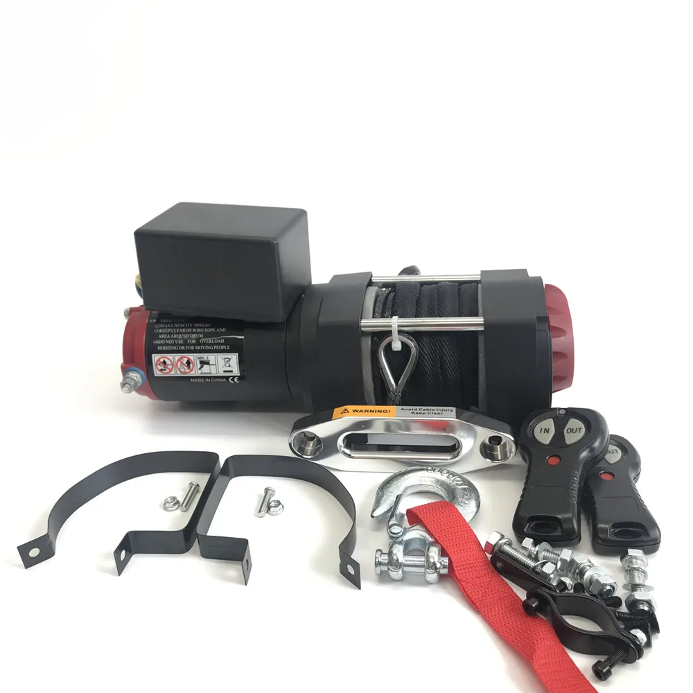 12v Electric Winch - 3000lb Dyneema Synthetic Rope - ATV ,Off Road BLACK Electric Winch
12v Electric Winch - 3000lb Dyneema Synthetic Rope - ATV ,Off Road BLACK Electric Winch