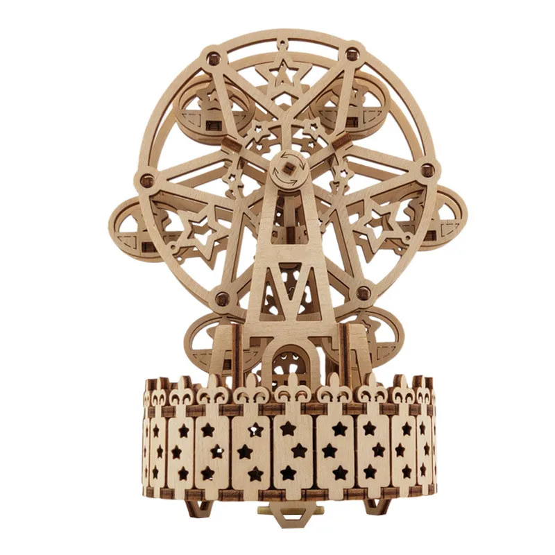 3D Jigsaw DIY Mechanical Transmission Ferris Wheel Music Box Wooden Model Puzzle Assembled Toy Christmas New Year Gift
3D Jigsaw DIY Mechanical Transmission Ferris Wheel Music Box Wooden Model Puzzle Assembled Toy Christmas New Year Gift