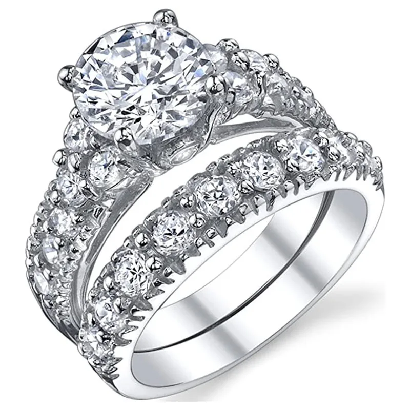 2021 New Luxury Round 925 Sterling Silver Wedding Ring Set For Women Lady Anniversary Gift Jewelry Wholesale R5975
2021 New Luxury Round 925 Sterling Silver Wedding Ring Set For Women Lady Anniversary Gift Jewelry Wholesale R5975