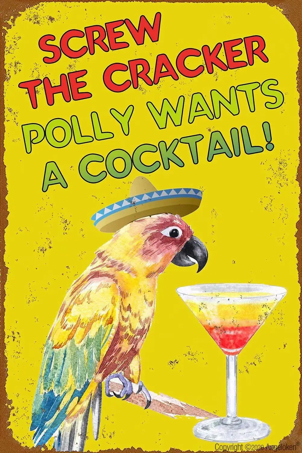Bar Vintage Metal Sign Screw The Cracker Polly Wants a Cocktail Metal Vintage Tin Sign Wall Decor
Bar Vintage Metal Sign Screw The Cracker Polly Wants a Cocktail Metal Vintage Tin Sign Wall Decor