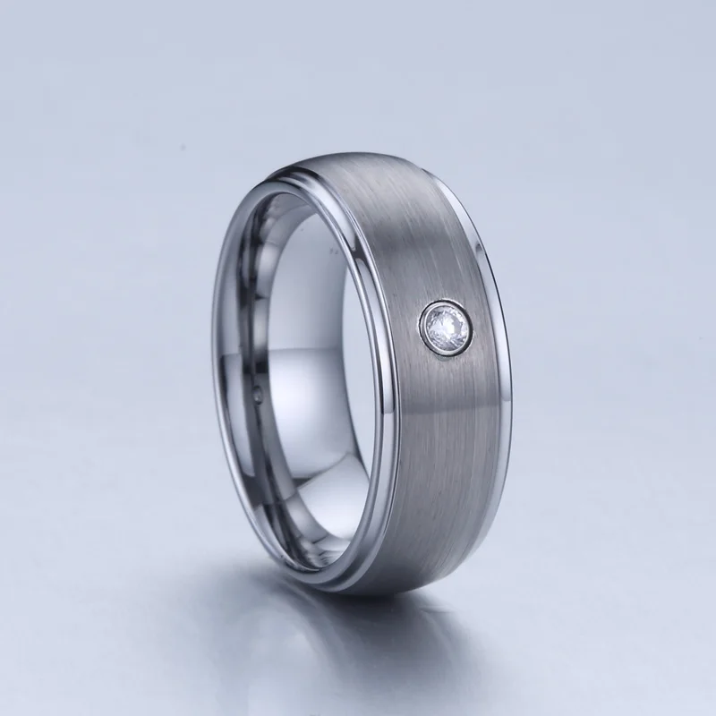 Top Quality Silver Color tungsten carbide ring men jewelry 8mm Alliances Couple wedding band finger ring with stones Wholesale
Top Quality Silver Color tungsten carbide ring men jewelry 8mm Alliances Couple wedding band finger ring with stones Wholesale
