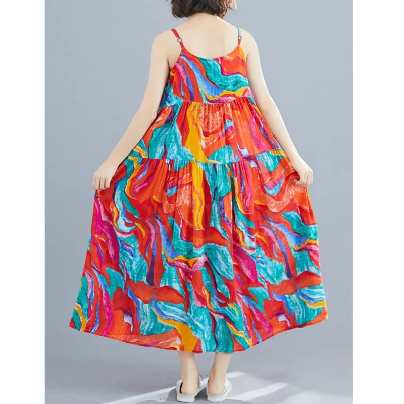 Big Size Floral Suspender Dress Women's 2021 Summer Dress New Loose Casual Sleeveless Beach Fashion Print Vintage Maxi Dress
Big Size Floral Suspender Dress Women's 2021 Summer Dress New Loose Casual Sleeveless Beach Fashion Print Vintage Maxi Dress