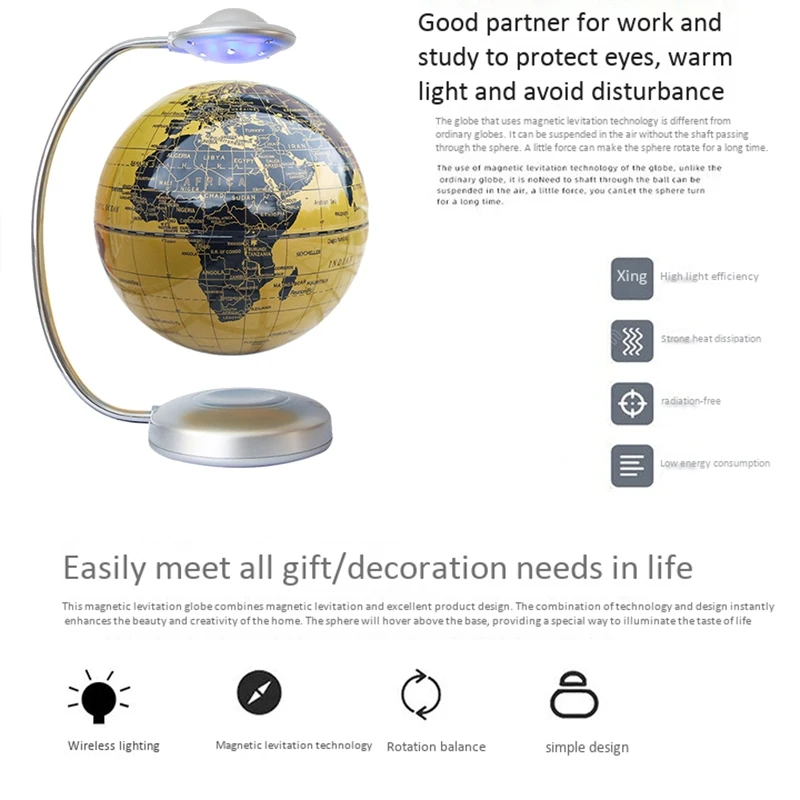 8-Inch netic Levitation Light Globe, Floating Head Light, Sphere Light, Press Light for Office Home EU Plug
8-Inch netic Levitation Light Globe, Floating Head Light, Sphere Light, Press Light for Office Home EU Plug
