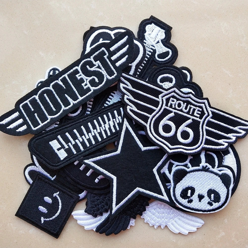 Black White Letters Patches Animal Zipper Embroidery Patches For Clothes Iron on Appliques Clothes Jeans Stickers Badges Patch
Black White Letters Patches Animal Zipper Embroidery Patches For Clothes Iron on Appliques Clothes Jeans Stickers Badges Patch