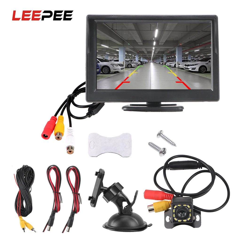 Infrared 5 Inch Car Parking Assistance Car Reversing Rearview Backup Camera Rear View Monitor Waterproof Rubber Cup + Bracket
Infrared 5 Inch Car Parking Assistance Car Reversing Rearview Backup Camera Rear View Monitor Waterproof Rubber Cup + Bracket