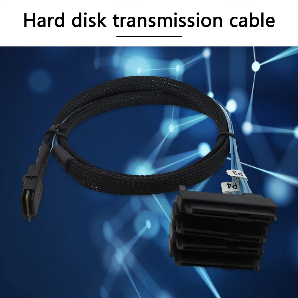 Hard Drive Cable Connecter Support Mini SAS 36-Pin SFF 8087 to 4 SAS 29-Pin SFF-8482 Cable with 15-Pin SATA Power 
Hard Drive Cable Connecter Support Mini SAS 36-Pin SFF 8087 to 4 SAS 29-Pin SFF-8482 Cable with 15-Pin SATA Power