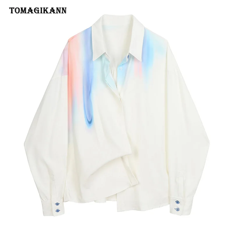 Casual Ink Printing Blouse Shirt Autumn Long Sleeve White Women Shirts Elegant Office Lady Turn Down Collar Button Tops Blusa
Casual Ink Printing Blouse Shirt Autumn Long Sleeve White Women Shirts Elegant Office Lady Turn Down Collar Button Tops Blusa