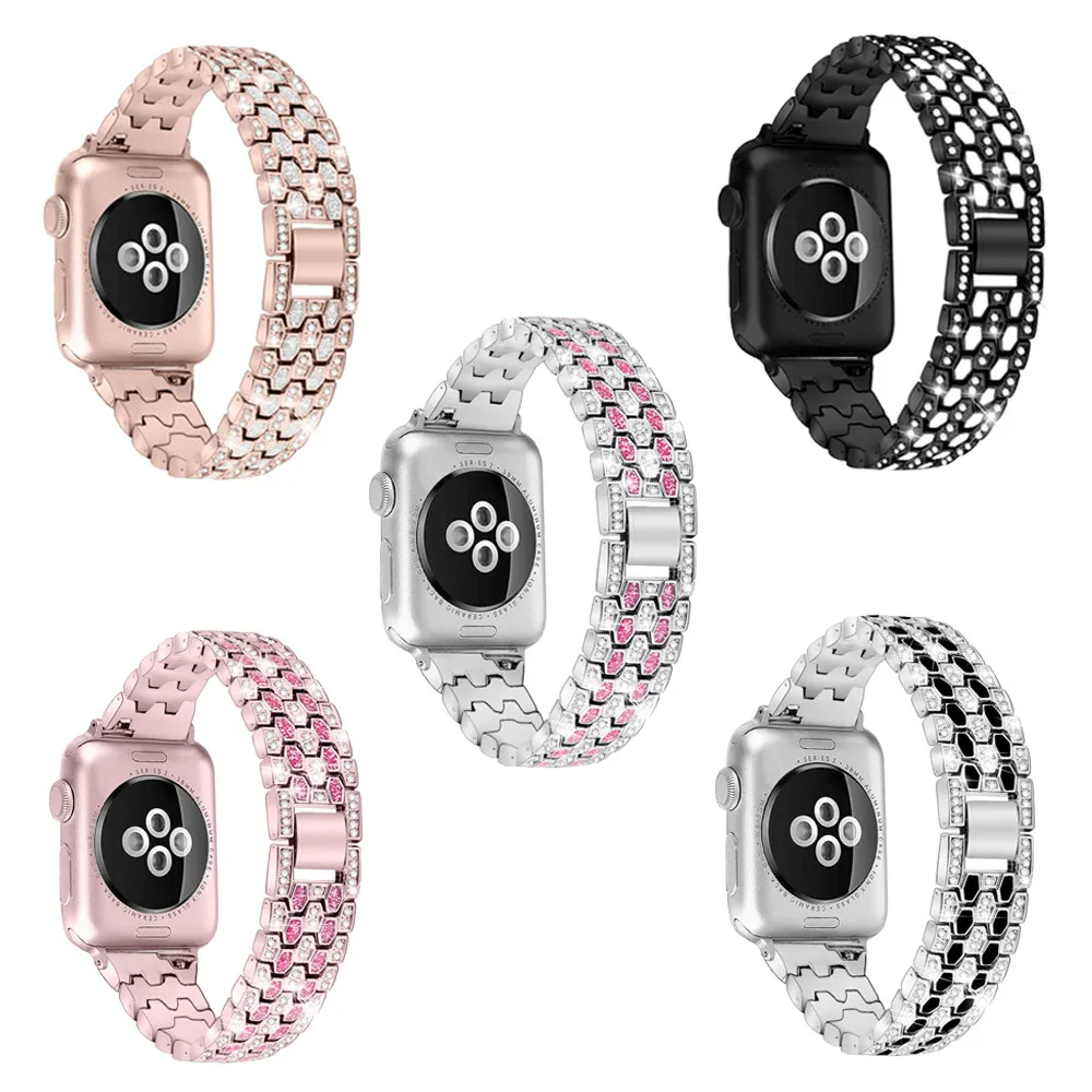 Diamond Bling Steel Bracelet for Apple Watch 6 Band Series SE/5/4/3/2 Fresh Elegant Women Strap for iWatch 44/40mm 42/38mm Belt 
Diamond Bling Steel Bracelet for Apple Watch 6 Band Series SE/5/4/3/2 Fresh Elegant Women Strap for iWatch 44/40mm 42/38mm Belt