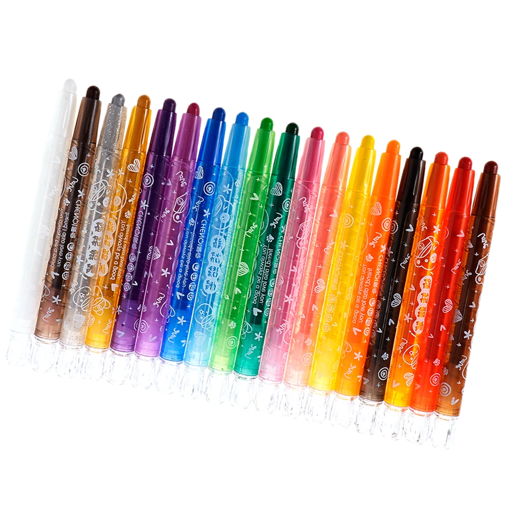Нетоксичный моющийся вращающийся маркер-карандаш для детей 18 цветов - купить по