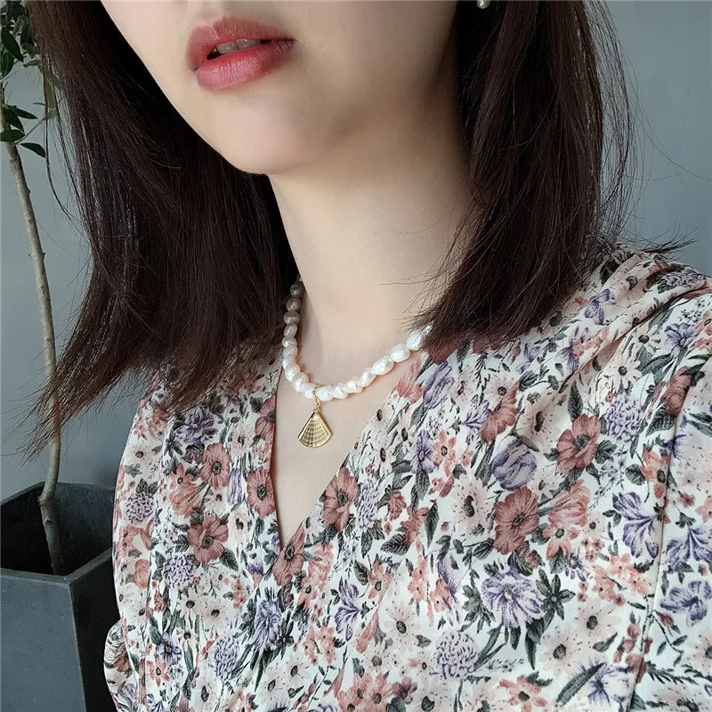 RUIYI Real 925 Sterling Silver Women Exquisite Shell Charm Chokers Lovers Fine Jewelry Gift Girls Big Pearl Chain Short Necklace
RUIYI Real 925 Sterling Silver Women Exquisite Shell Charm Chokers Lovers Fine Jewelry Gift Girls Big Pearl Chain Short Necklace