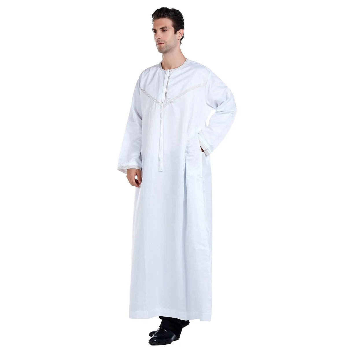 Muslim Arab Middle East Men's Embroidered Robes National Round Neck Long Sleeve Muslim Abaya Dubai Mens Islamic Turkish
Muslim Arab Middle East Men's Embroidered Robes National Round Neck Long Sleeve Muslim Abaya Dubai Mens Islamic Turkish