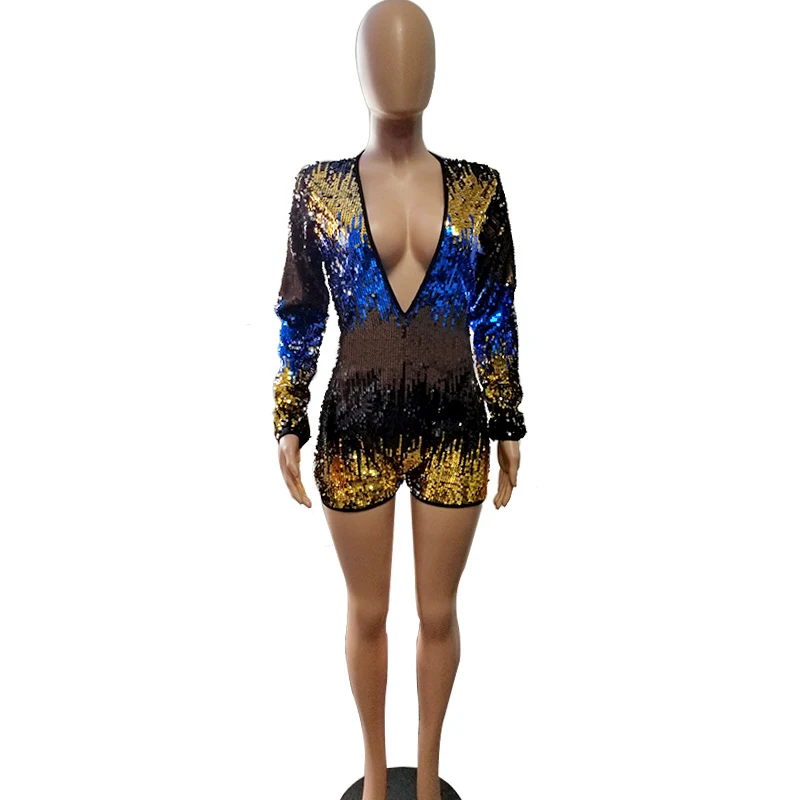 Low Price Wholesale Glitter Sequins Romper Women Sexy Deep V Neck Sequins Short Jumpsuit Overalls Night Out Fitted Playsuits
Low Price Wholesale Glitter Sequins Romper Women Sexy Deep V Neck Sequins Short Jumpsuit Overalls Night Out Fitted Playsuits