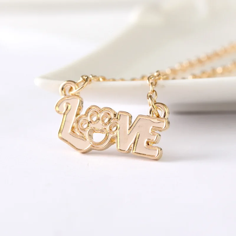 New Hollow Pet Paw Footprint Necklaces Cute Animal Dog Love Heart Pendant Necklace For Women Girls Party Jewelry Necklace Gift
New Hollow Pet Paw Footprint Necklaces Cute Animal Dog Love Heart Pendant Necklace For Women Girls Party Jewelry Necklace Gift