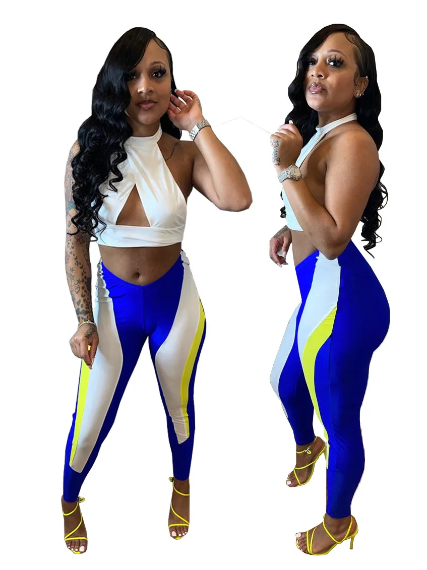 AR5732 European and American 2021 sexy women's clothing fashion casual color matching tight-fitting hollow printing suit Summer
AR5732 European and American 2021 sexy women's clothing fashion casual color matching tight-fitting hollow printing suit Summer