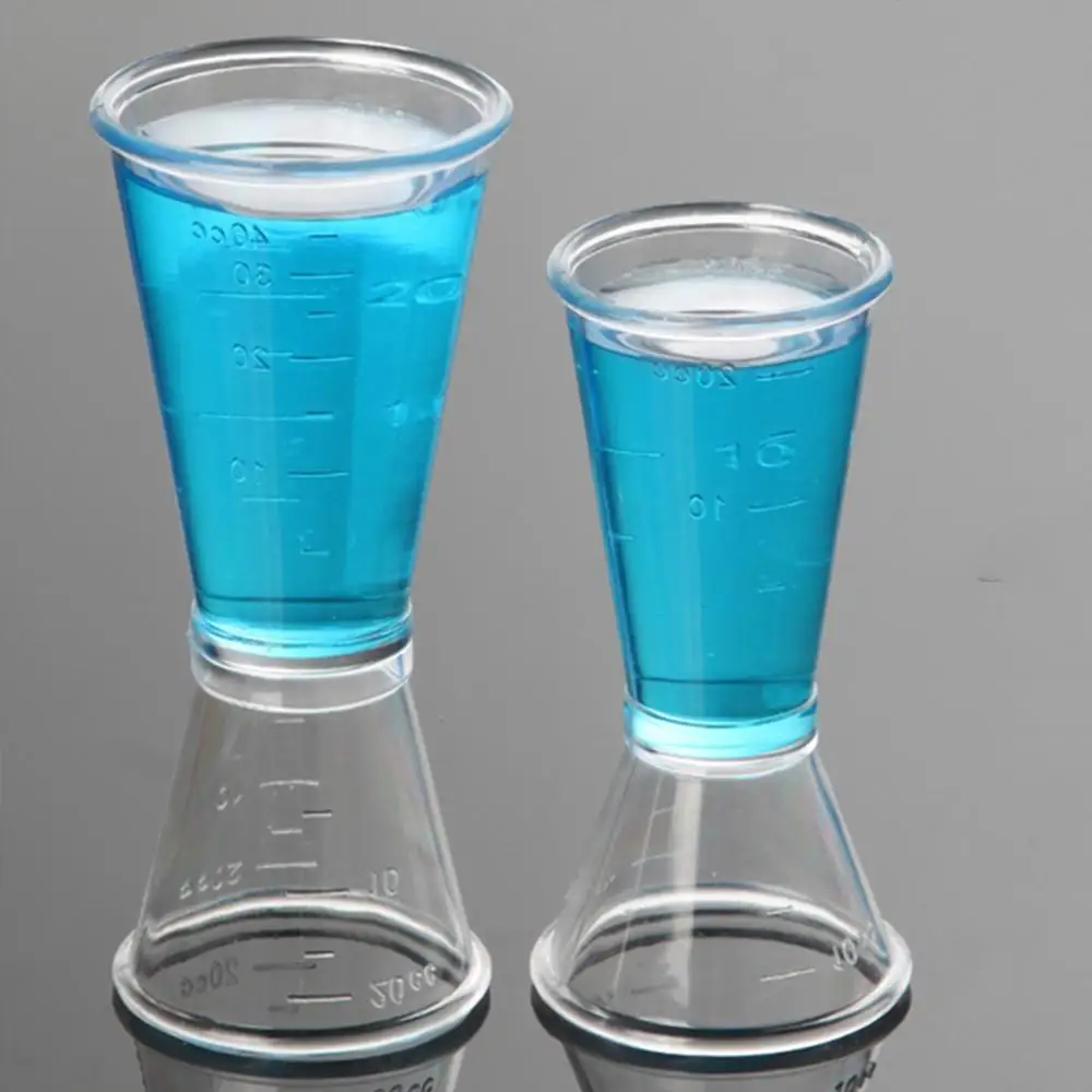 Plastic Transparent Cocktail Glass Double Headed Ounce Glass Mixed Scale Whiskey Glass Measuring Cup Home Bar Tool
Plastic Transparent Cocktail Glass Double Headed Ounce Glass Mixed Scale Whiskey Glass Measuring Cup Home Bar Tool