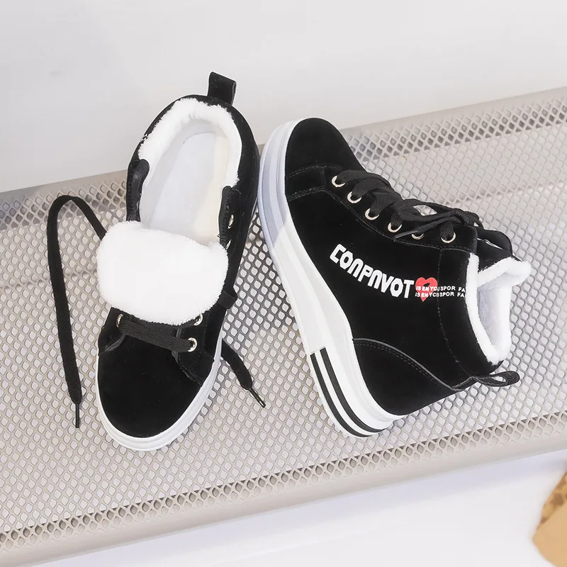 Winter Fur Sneakers Platform Women 2021 Autumn High Top Woman Casual Shoes Wedge Lace Up Fashion Warm Snow Sneakers Female Shoes
Winter Fur Sneakers Platform Women 2021 Autumn High Top Woman Casual Shoes Wedge Lace Up Fashion Warm Snow Sneakers Female Shoes