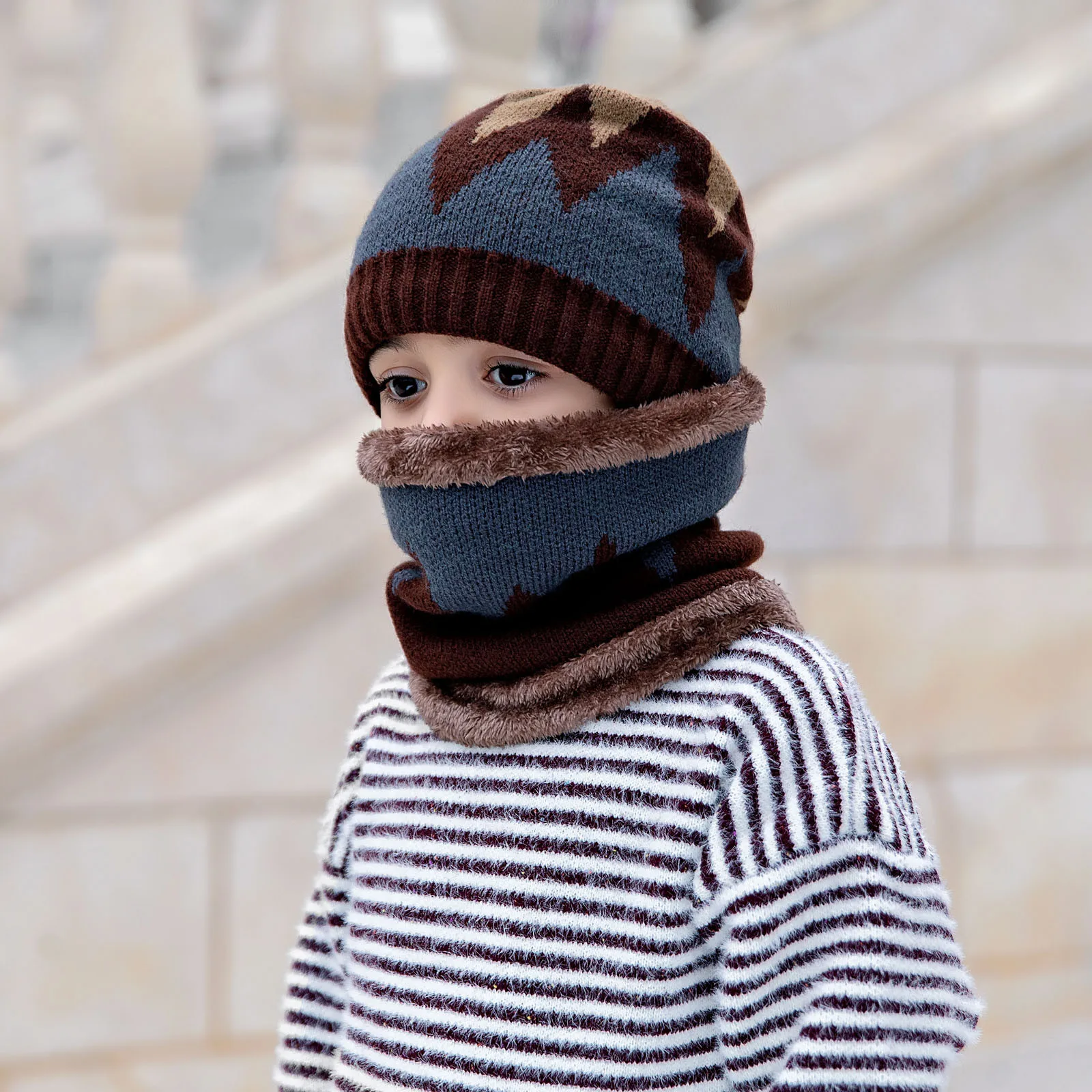 1PCS Hat And 1PCS Scarf Winter Student Kids Child Thick Knitted Hat Fashion Neutral Outdoor Warm Windproof Ear Mask Wool
1PCS Hat And 1PCS Scarf Winter Student Kids Child Thick Knitted Hat Fashion Neutral Outdoor Warm Windproof Ear Mask Wool