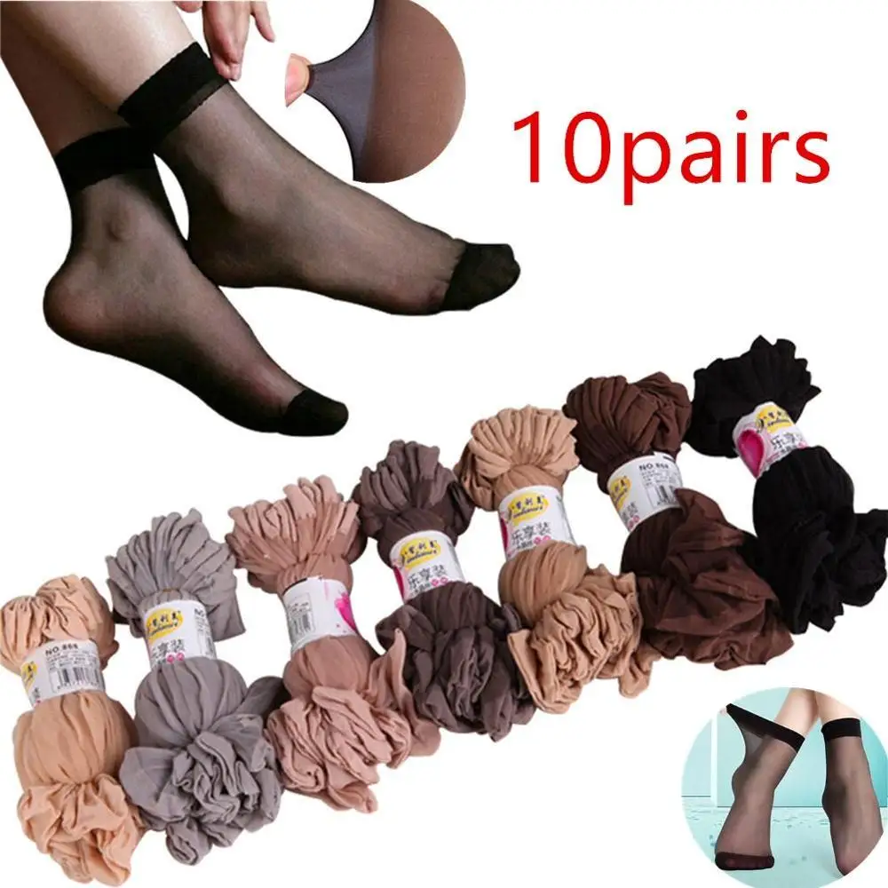 10 Pair Women Girls Breathable Ultra Thin Short Socks Elastic Transparent Crystal Pure Skin Color Nylon Female Wholesale
10 Pair Women Girls Breathable Ultra Thin Short Socks Elastic Transparent Crystal Pure Skin Color Nylon Female Wholesale