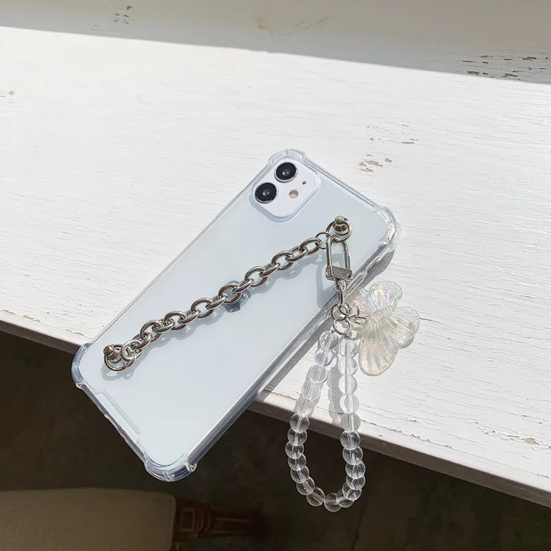 Handmade Wrist Chain Bracelet Crystal Butterfly Cases For iPhone 7 8 Plus 12 Pro Max 11 Pro Max X XS XR XSMAX Clear Soft Cover
Handmade Wrist Chain Bracelet Crystal Butterfly Cases For iPhone 7 8 Plus 12 Pro Max 11 Pro Max X XS XR XSMAX Clear Soft Cover
