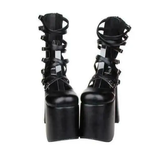 Black Lolita Punk High Boots Colsplay Queen Gothic Chunky Heels Platform Shoes Black
Black Lolita Punk High Boots Colsplay Queen Gothic Chunky Heels Platform Shoes Black