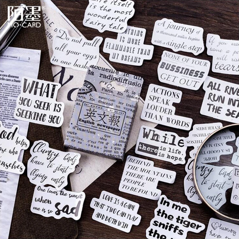 English Newspaper Sticky Stickers Color Paper Decoracion Scrapbooking Office Stationery School Supplies Sticker Flakes 45PCS
English Newspaper Sticky Stickers Color Paper Decoracion Scrapbooking Office Stationery School Supplies Sticker Flakes 45PCS