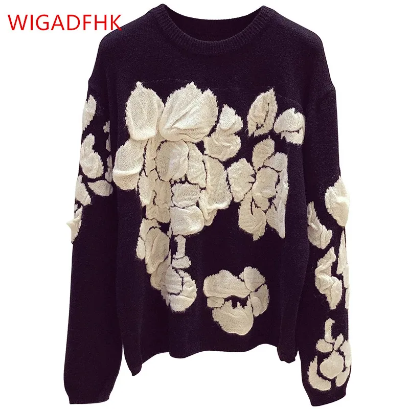 2021Autumn Winter Clothes for Women Three-dimensional Flower Pullovers Top Retro Loose Long-Sleeved Sweater Women Warm Sweaters
2021Autumn Winter Clothes for Women Three-dimensional Flower Pullovers Top Retro Loose Long-Sleeved Sweater Women Warm Sweaters