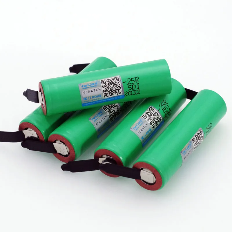 100% New Brand 18650 2500mAh Rechargeable battery 3.6V INR18650 25R M 20A discharge + DIY Nickel
100% New Brand 18650 2500mAh Rechargeable battery 3.6V INR18650 25R M 20A discharge + DIY Nickel
