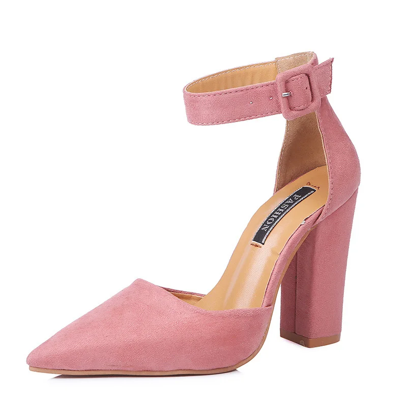 Fashion Plus size thick heel high heel buckle single shoes women comfortable suede elegant pointed toe Office lady Sandals Pumps
Fashion Plus size thick heel high heel buckle single shoes women comfortable suede elegant pointed toe Office lady Sandals Pumps