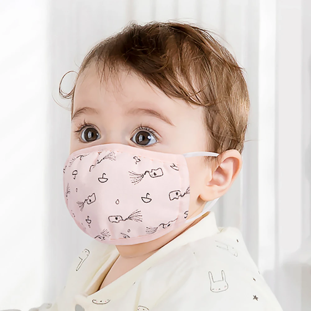 PM2.5 детская теплая хлопковая Пылезащитная маска для рта с фильтром из