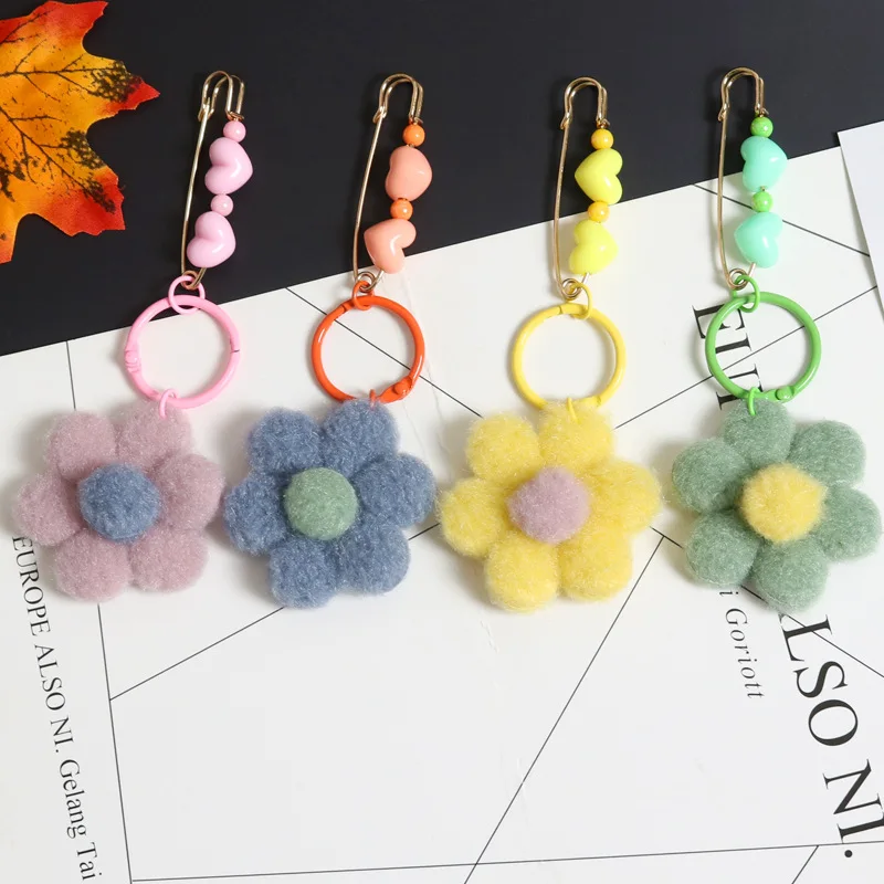 Fashion Small Fresh Plush Flower Keychain Girl Cute Colorful Flower Brooch Keyring Women Bag Pendant Trinket Car Key Holder
Fashion Small Fresh Plush Flower Keychain Girl Cute Colorful Flower Brooch Keyring Women Bag Pendant Trinket Car Key Holder