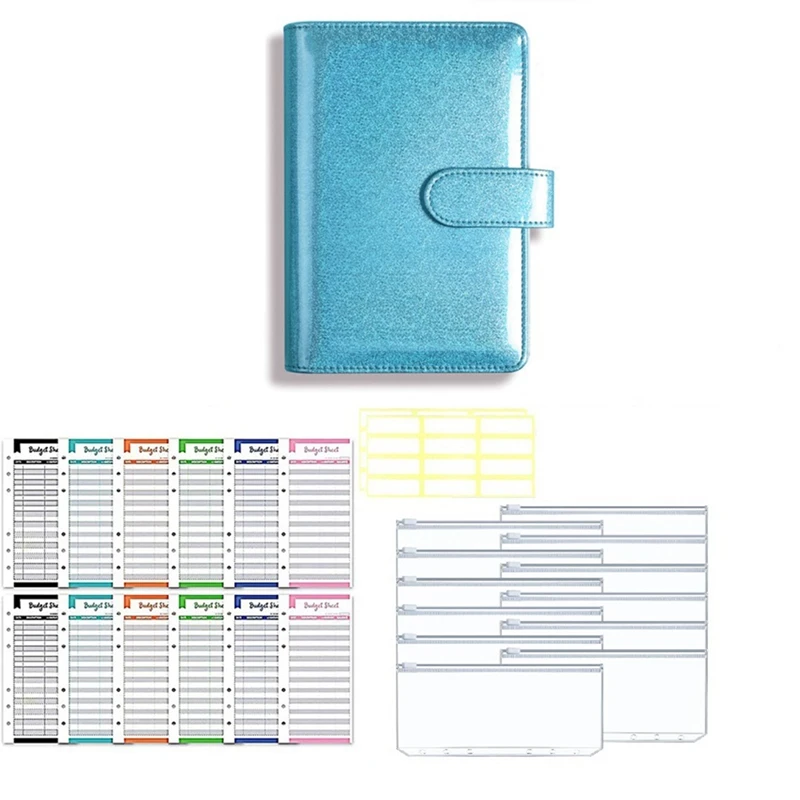 PU Leather Notebook Binder Budget Planner Organizer 6 Ring Binder Cover, with Binder Pockets, Expense Budget Sheets
PU Leather Notebook Binder Budget Planner Organizer 6 Ring Binder Cover, with Binder Pockets, Expense Budget Sheets