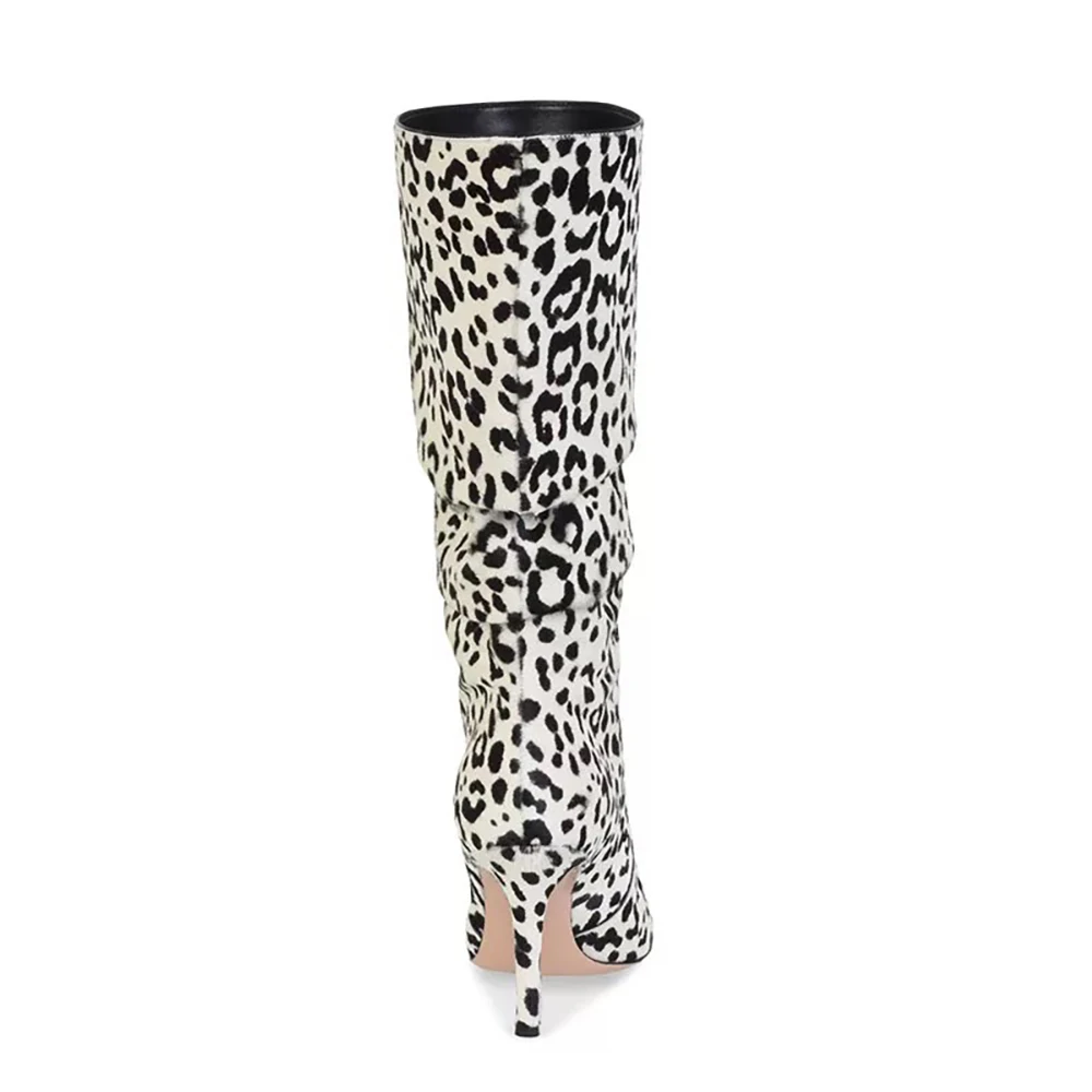 WETKISS Sexy Leopard Boots Women Mid Claf Thin High Heels Boots Pointed Toe Slip On Pleated Woman Shoes Fashion Lady Shoes Big
WETKISS Sexy Leopard Boots Women Mid Claf Thin High Heels Boots Pointed Toe Slip On Pleated Woman Shoes Fashion Lady Shoes Big