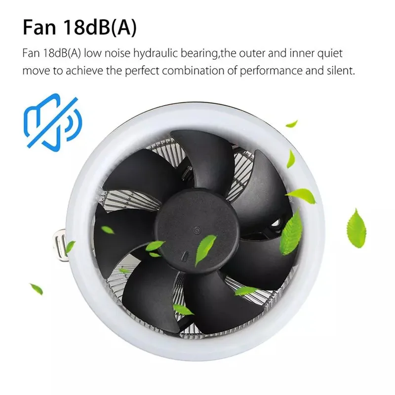 Liser Universal Efficient Mute Mini Desktop Computer User ABS Blade Hydraulic Bearing Color Aperture CPU Cooler
Liser Universal Efficient Mute Mini Desktop Computer User ABS Blade Hydraulic Bearing Color Aperture CPU Cooler