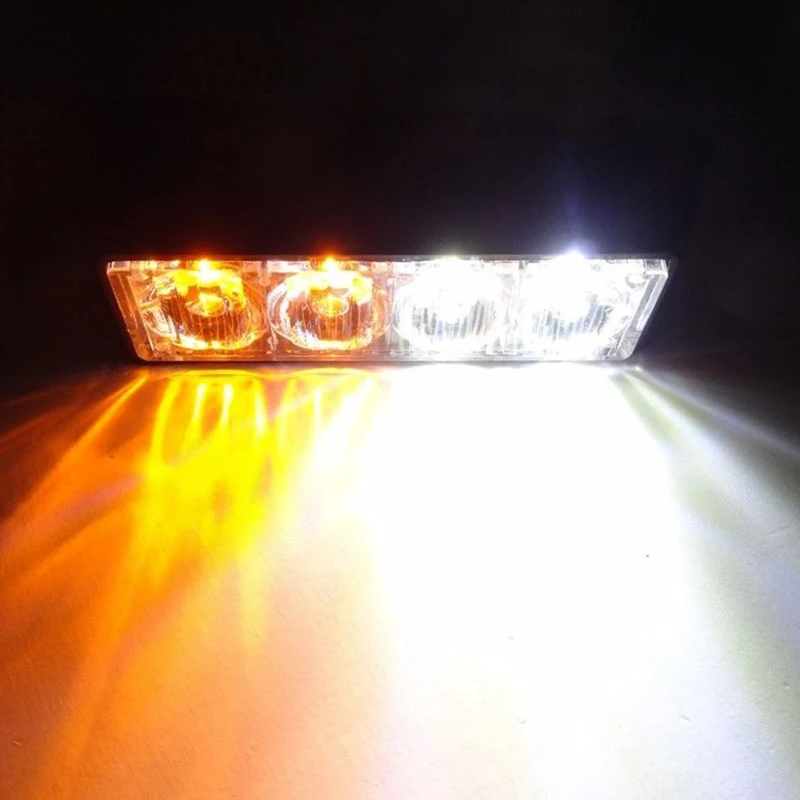 2x 4 LED White&Yellow Car Truck Emergency Side Marker Grille Flash Strobe Light~
2x 4 LED White&Yellow Car Truck Emergency Side Marker Grille Flash Strobe Light~