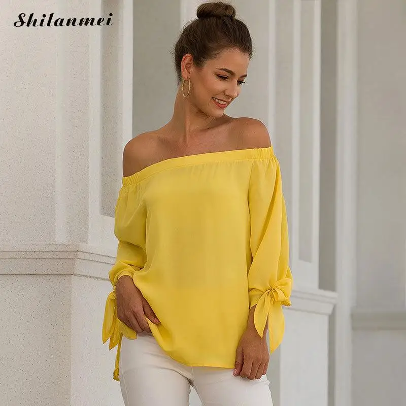 Yellow Sexy Blouse Women 2019 Autumn Off Shoulder Tops And Blouses Ladies Streetwear Runway fashion long sleeve Blusa Mujer
Yellow Sexy Blouse Women 2019 Autumn Off Shoulder Tops And Blouses Ladies Streetwear Runway fashion long sleeve Blusa Mujer
