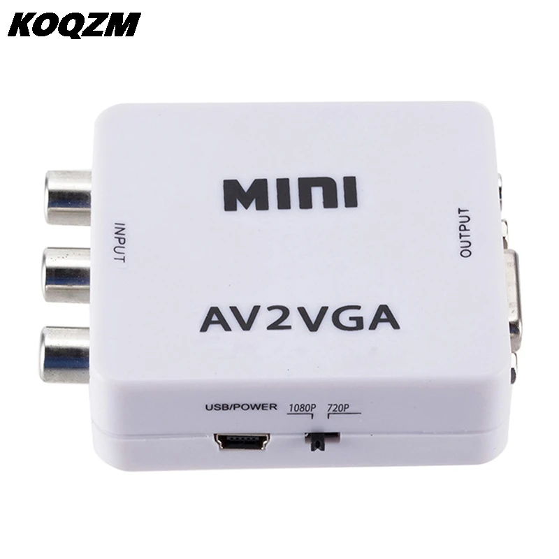 Mini HD AV2VGA Video Converter Convertor Box AV RCA CVBS to VGA Video Converter Conversor with 3.5mm Audio to PC HDTV Converter
Mini HD AV2VGA Video Converter Convertor Box AV RCA CVBS to VGA Video Converter Conversor with 3.5mm Audio to PC HDTV Converter