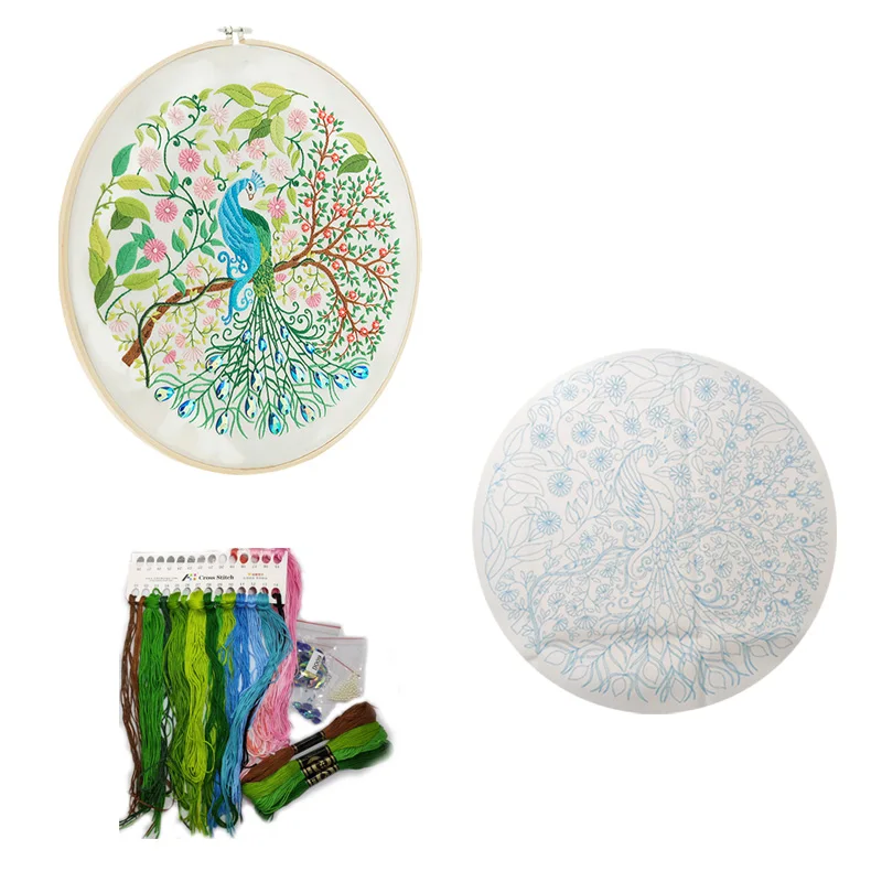 Peacock DIY Embroidery Kit Needlework Flower Pattern Printed Cross Stitch Set Handmade Sewing Art Craft Painting Home Decor
Peacock DIY Embroidery Kit Needlework Flower Pattern Printed Cross Stitch Set Handmade Sewing Art Craft Painting Home Decor