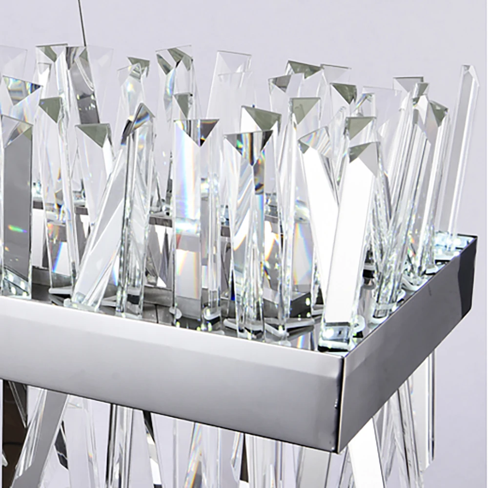 Modern hanging chandelier for living room Luxury rectangle kitchen island crystal lamps chrome led chandeliers for dining room
Modern hanging chandelier for living room Luxury rectangle kitchen island crystal lamps chrome led chandeliers for dining room