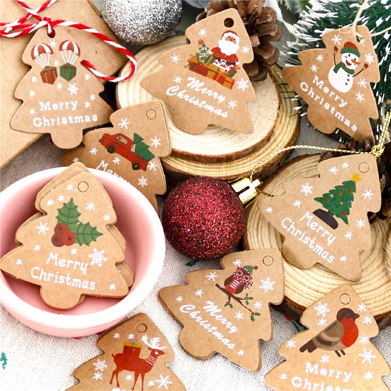 Santa Claus Christmas Tree Gift Tags Kraft Paper Tags Xmas Party Decoration DIY Hang Tag Christmas Kraft Paper Tag Sets
Santa Claus Christmas Tree Gift Tags Kraft Paper Tags Xmas Party Decoration DIY Hang Tag Christmas Kraft Paper Tag Sets