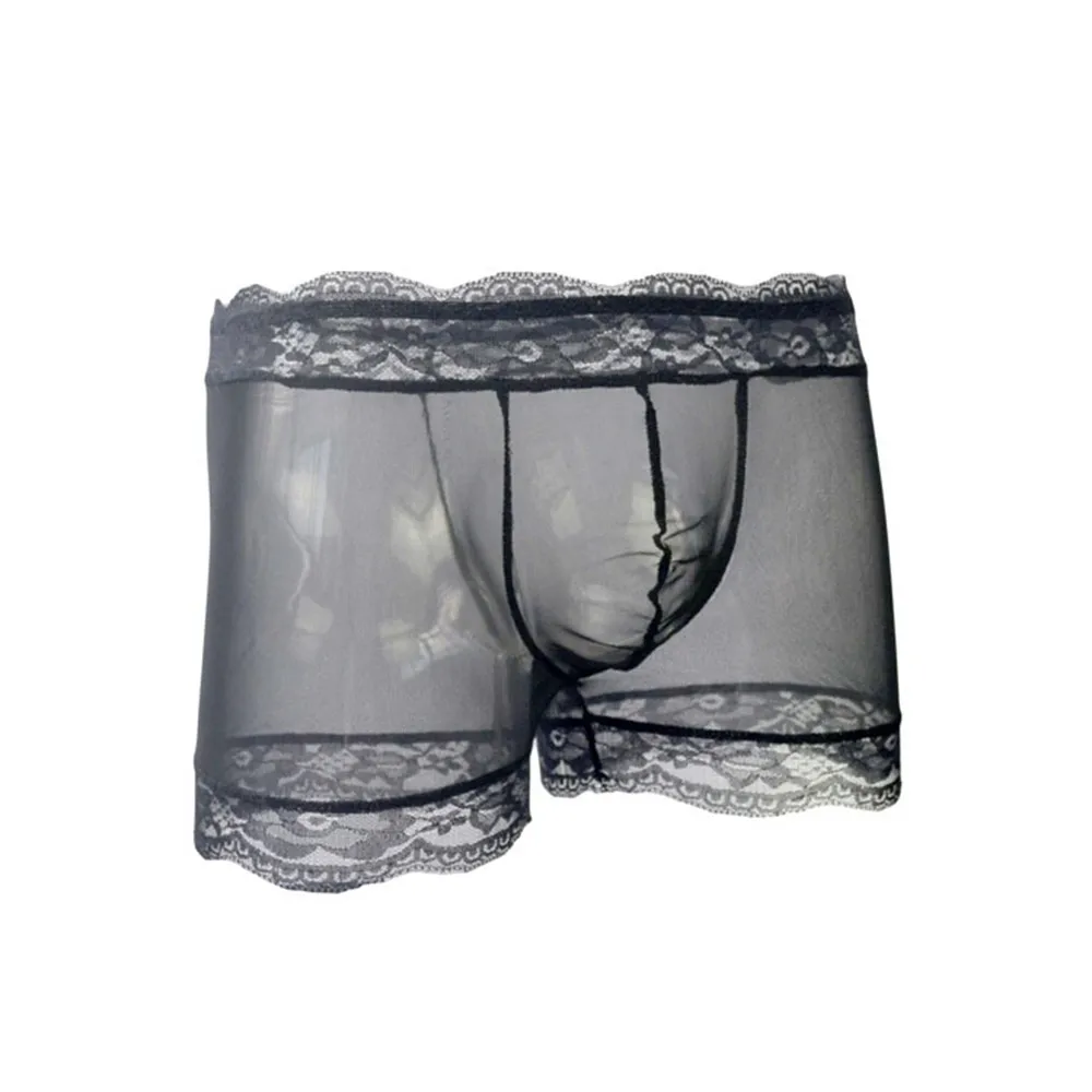 Men Sexy Lace Flat Boxer Shorts Underwear Lingerie Pure Color Transparent Breathable Thin Panties Briefs Трусы Мужские
Men Sexy Lace Flat Boxer Shorts Underwear Lingerie Pure Color Transparent Breathable Thin Panties Briefs Трусы Мужские
