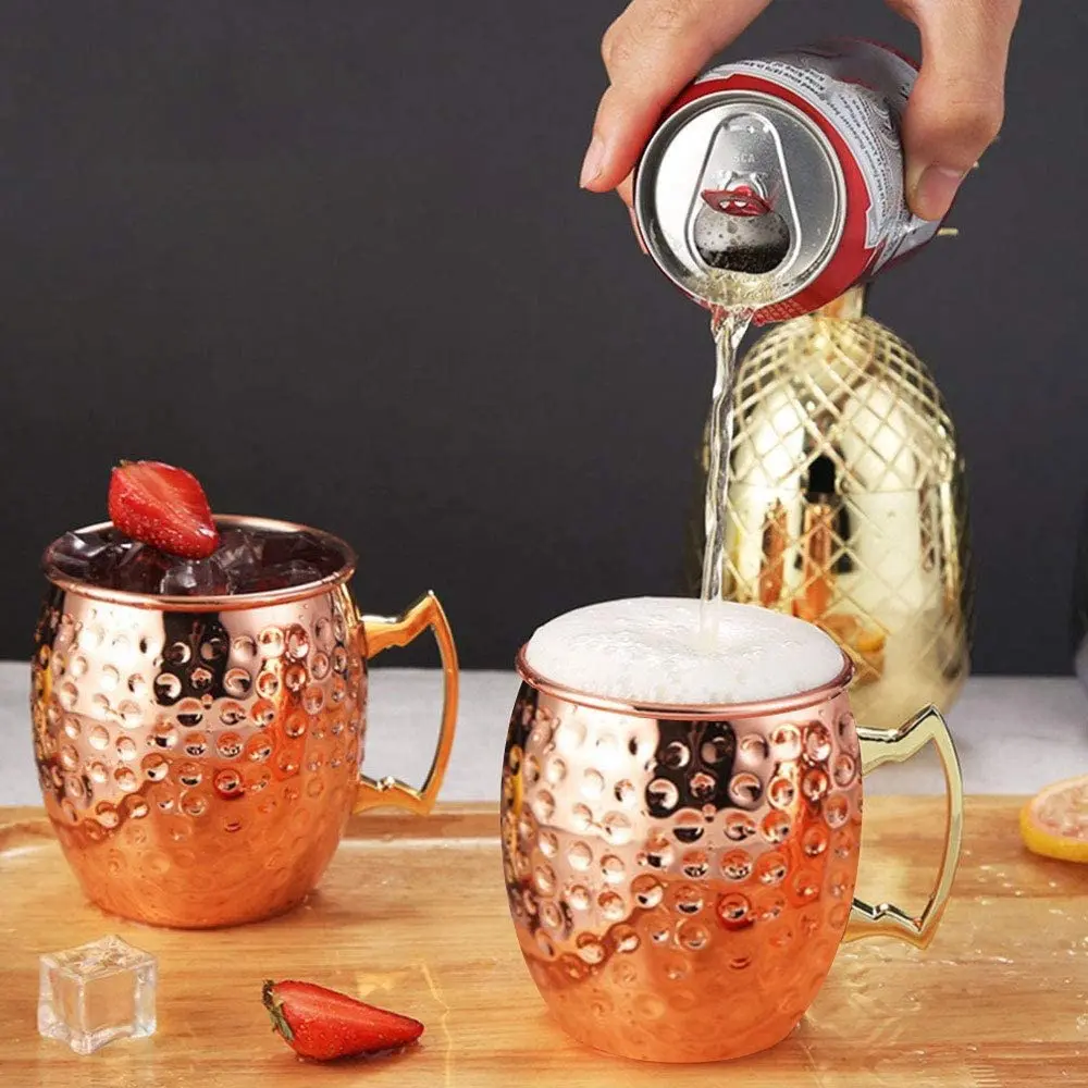 Moscow Mule Mugs Handcrafted Copper Mugs Food-Safe Stainless Steel Lining Cups Large-Capacity Hammered Mugs for Iced Drinks
Moscow Mule Mugs Handcrafted Copper Mugs Food-Safe Stainless Steel Lining Cups Large-Capacity Hammered Mugs for Iced Drinks